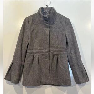 Giorgio Italia Gray Wool Blend Coat Jacket Womens Size Large